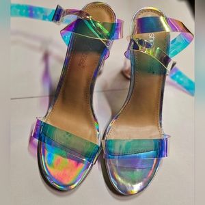 Hanna Transparent Heeled Sandal Shoedazzle Size 7
